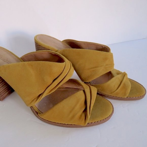 MADEWELL $148 The Alexandria Mule in Suede Block Heel Shoes Size 9 - Picture 5 of 7